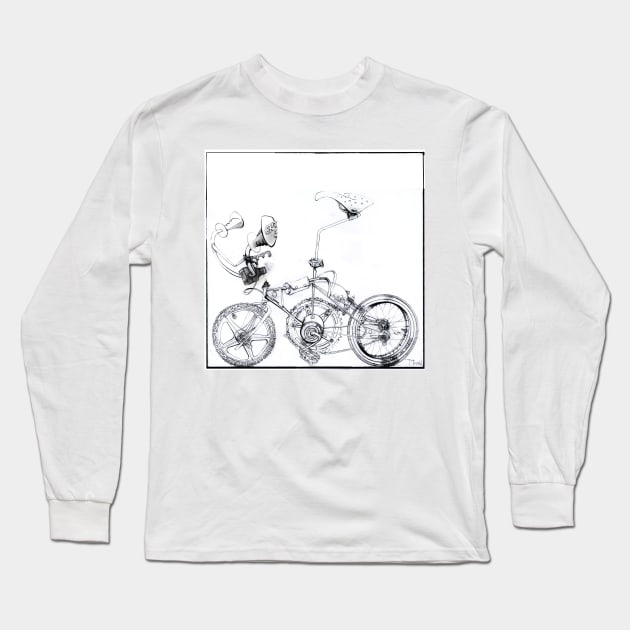 OLD SKOOL BMX Long Sleeve T-Shirt by IAN TOVEY ILLUSTRATOR